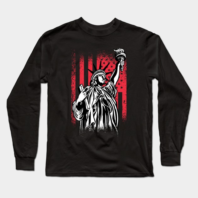 STATUE OF LIBERTY USA Long Sleeve T-Shirt by madeinchorley